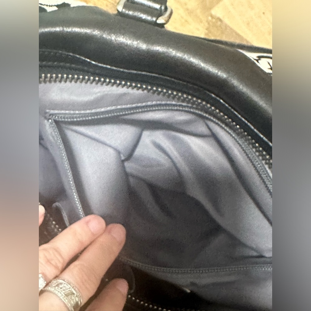 Coach Black Signature Canvas Satchel - Picture 11 of 12